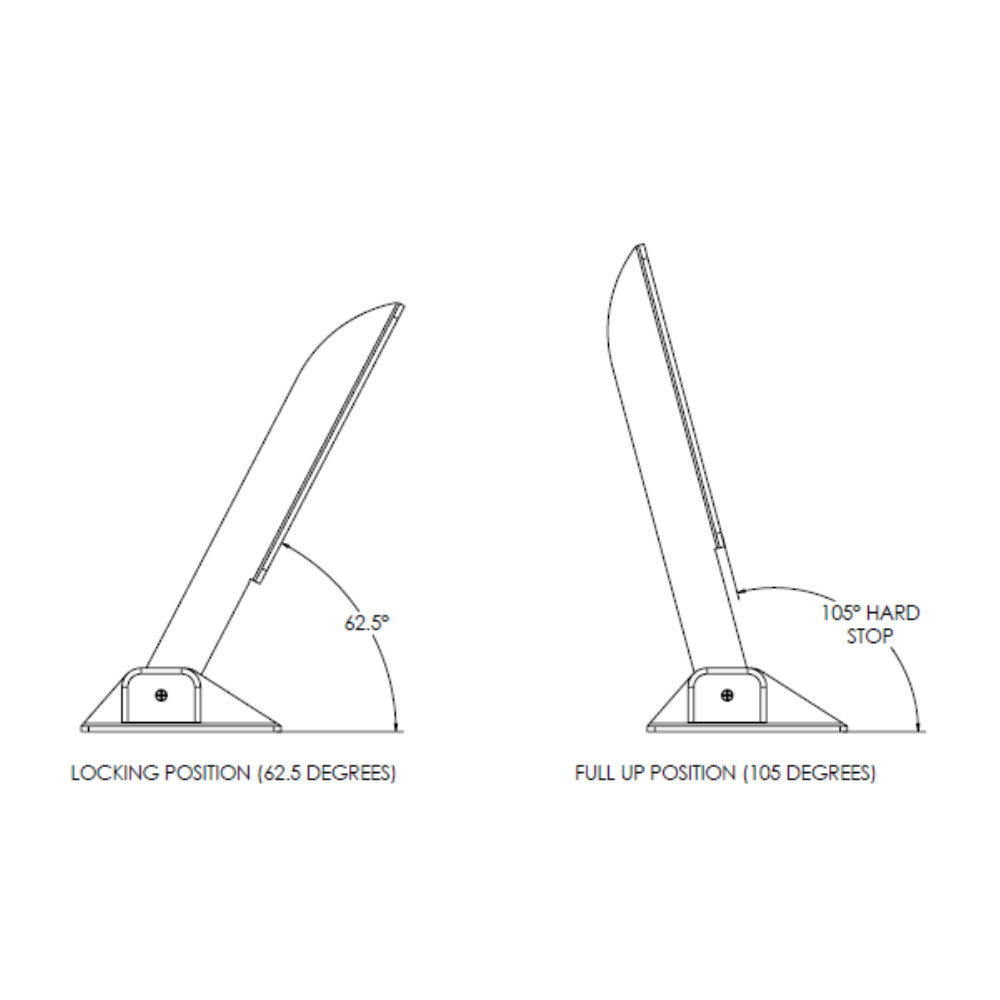 TACO Command Ratchet Hinge - 18-1/2" - 316 Stainless Steel Polished w/Hard Stop [H25-0048]