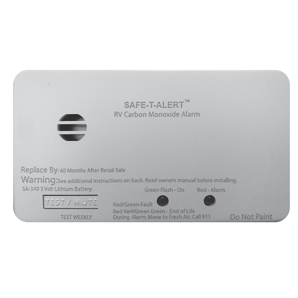 Safe-T-Alert SA-340 White RV Battery Powered CO Detector - Rectangle [SA-340-WT]